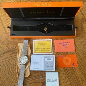 Stuhrling Roulette Elite 301M Quartz 42mm Classic Men's Watch Stainless Steel